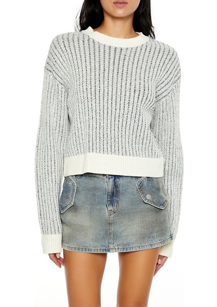 Çizgili Dirsek Detaylı Kazak fiyatları