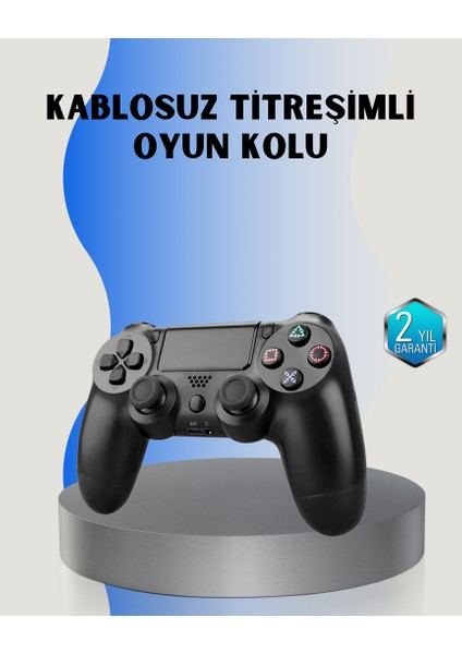 Nrzsnt Ps4 Uyumlu Kablosuz Oyun Kolu – Gerçekçi Titreşimli Geri Bildirim