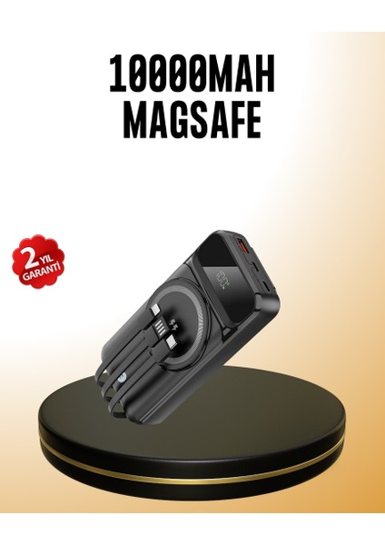 Nrzsnt 15W Kablosuz Hızlı Şarjlı 10000 Mah Powerbank – Taşınabilir, LED Göstergeli