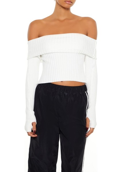 Triko Düşük Omuzlu Kazak