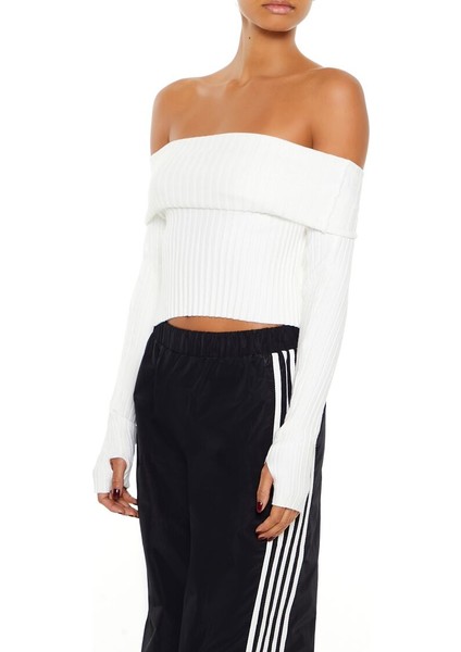 Triko Düşük Omuzlu Kazak fırsatları