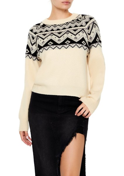 Fair Isle Desenli Kazak