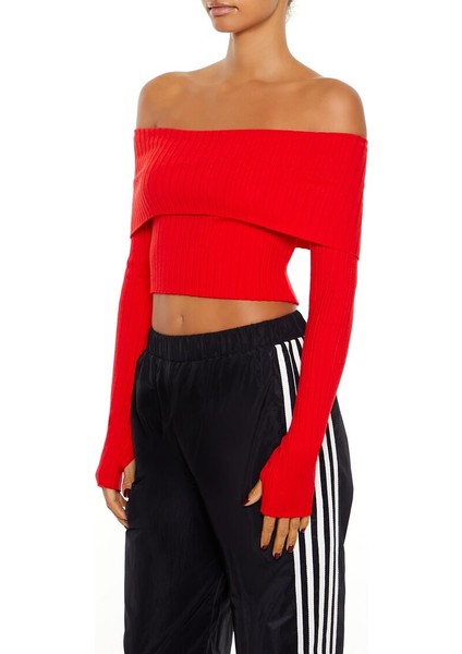 Triko Düşük Omuzlu Kazak fırsatları