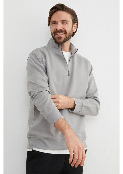 Fitilli Yarım Fermuarlı Sweatshirt fiyatları