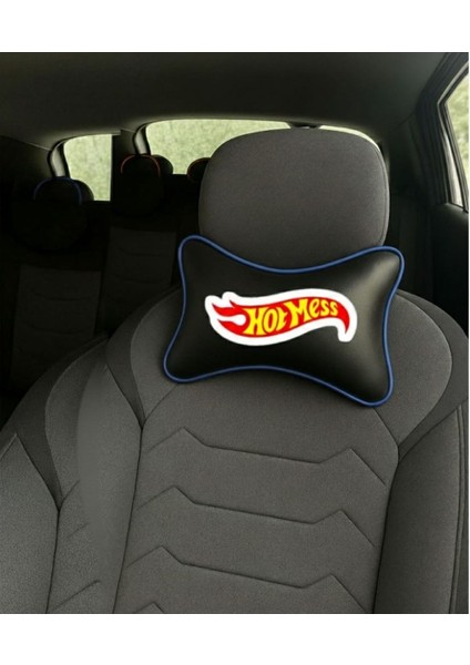 Hot Mess Logolu Araç Boyun Yastığı - Oto ve Konfor Aksesuarı (4 Renk Seçeneği)