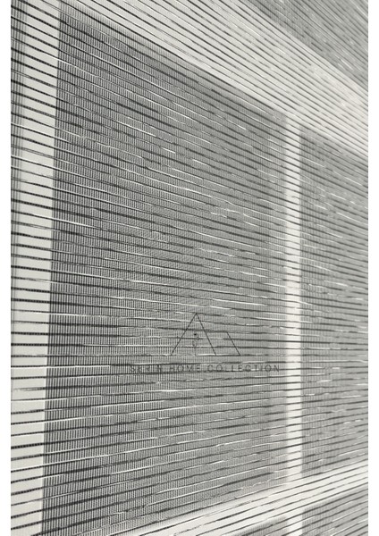 Koyu Gri Ince Çizgili Tül ve Stor Perde (Dayanıklı Alüminyum Kasa) indirimleri