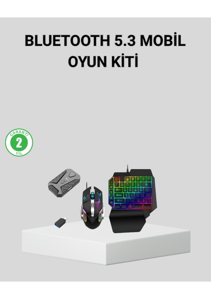 5ın1 Oyun Kiti 5.3 Rgb Klavye Mouse Dönüştürücü Seti