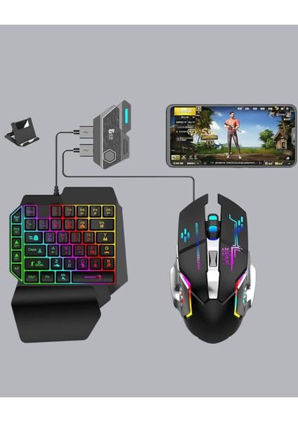 5ın1 Oyun Kiti 5.3 Rgb Klavye Mouse Dönüştürücü Seti fırsatları