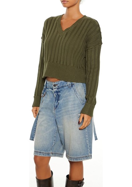 Örgü Crop Kazak fırsatları