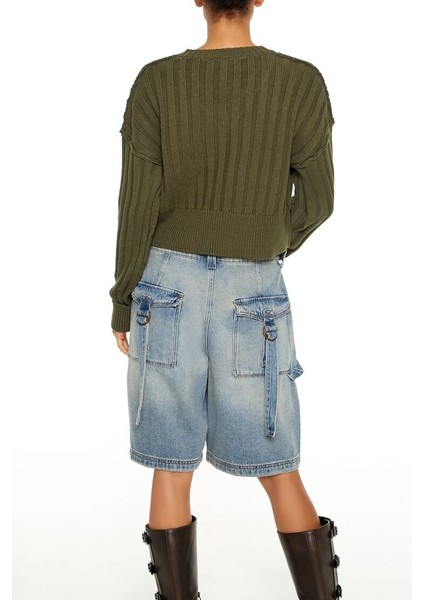 Örgü Crop Kazak indirimleri