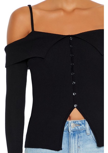 Açık Omuzlu Triko Kazak modelleri