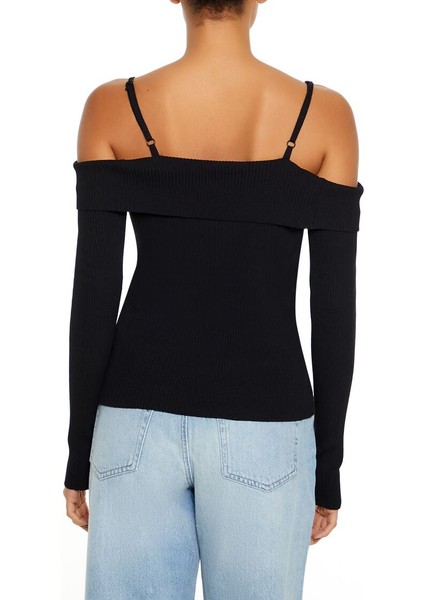 Açık Omuzlu Triko Kazak indirimleri