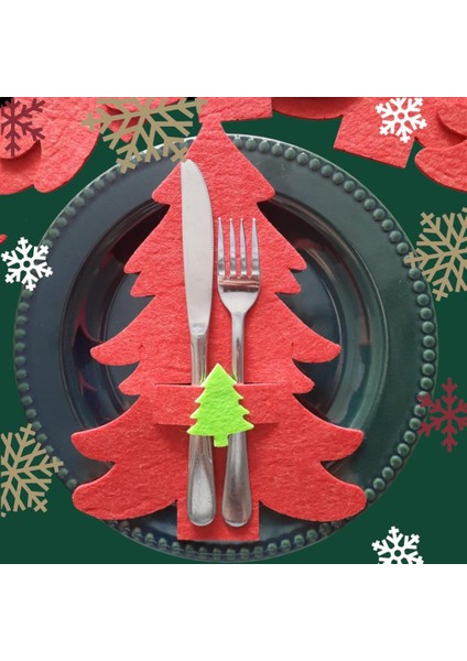 Tasarım Çam Ağacı Yılbaşı Temalı, Kaşıklık 6 Adet