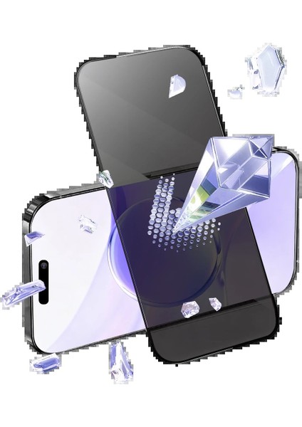 CPT05 Apple iPhone 15 Pro Bilvis 5in1 5d Magic Hayalet Cam Ekran Koruyucu - Siyah fırsatları