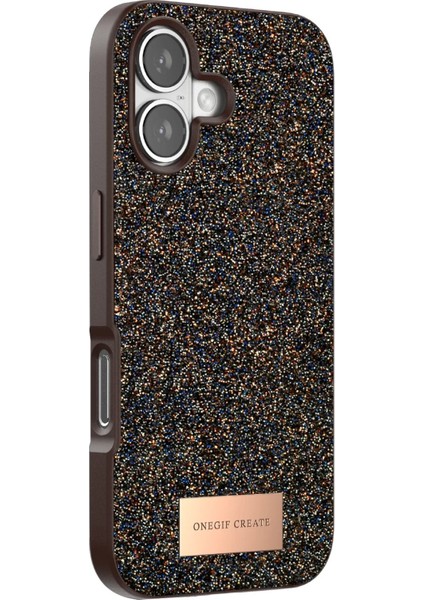 CPT05 Apple iPhone 17 Bright Simli Kapak - Gold modelleri