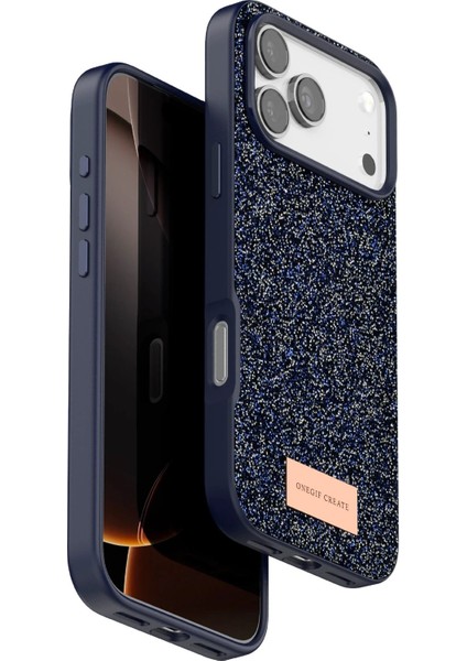 CPT05 Apple iPhone 17 Pro Bright Simli Kapak - Mavi