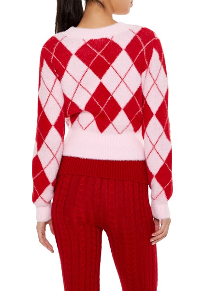 Baklava Desenli Kazak indirimleri