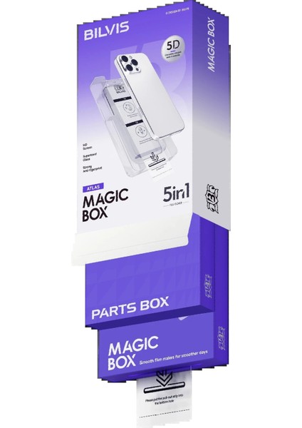 CPT05 Apple iPhone 15 Pro Max Bilvis 5in1 3D Magic Cam Ekran Koruyucu - Siyah fiyatları