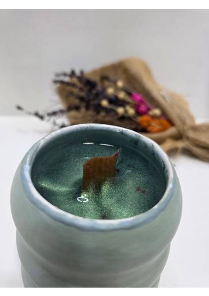 Dekoratif Bubble Bardak Seramik Jel Mum