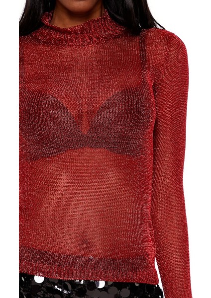 Simli Yüksek Yaka Kazak indirimleri