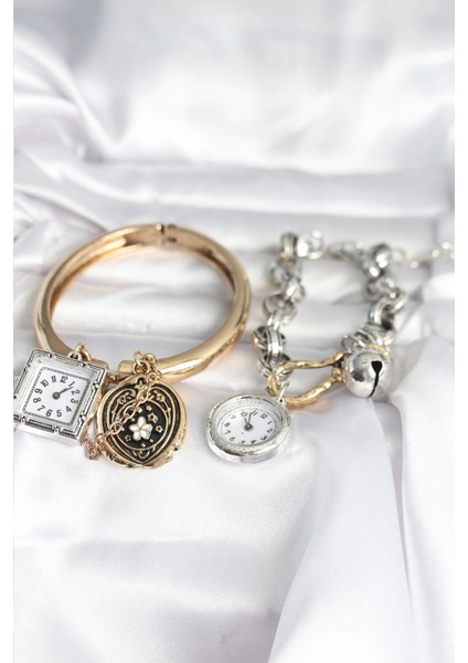 Bfs Gold ve Gümüş Renk Bileklik Kombini fiyatları