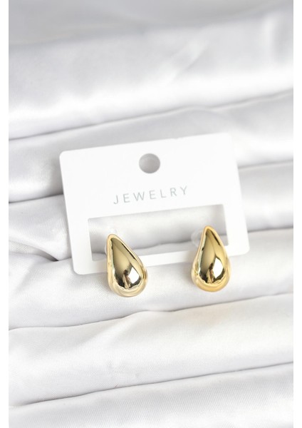Gold Renk Damla Küpe 17 mm - Lisinya