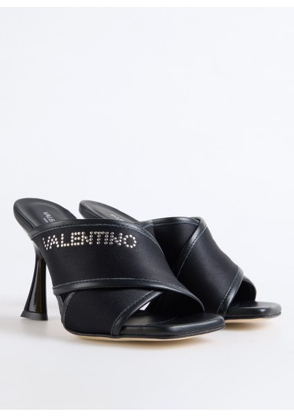 Saten Siyah Kadın Topuklu Sandalet 91D2541STN fiyatları