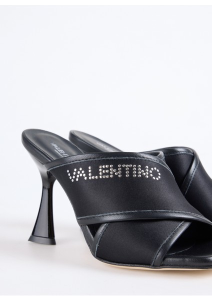 Saten Siyah Kadın Topuklu Sandalet 91D2541STN indirimleri