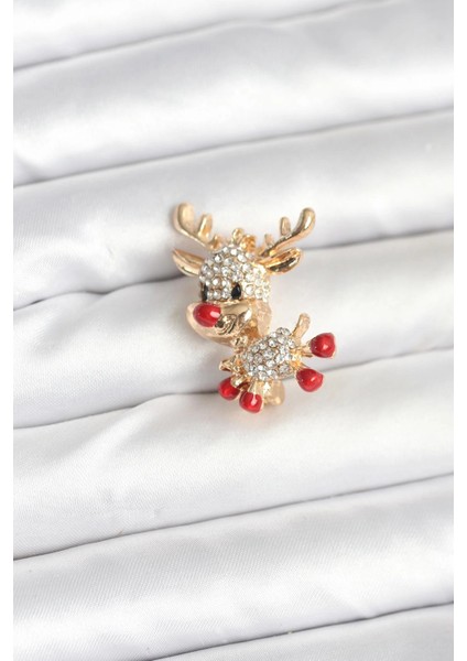 Bfs Noel Geyiği Model Yılbaşı Temalı Broş