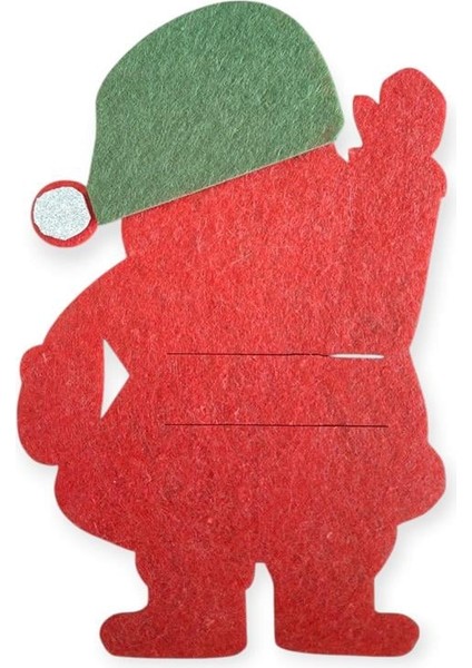 Keçe Noel Baba Tasarım Kaşıklık Kırmızı 6 Adet fiyatları