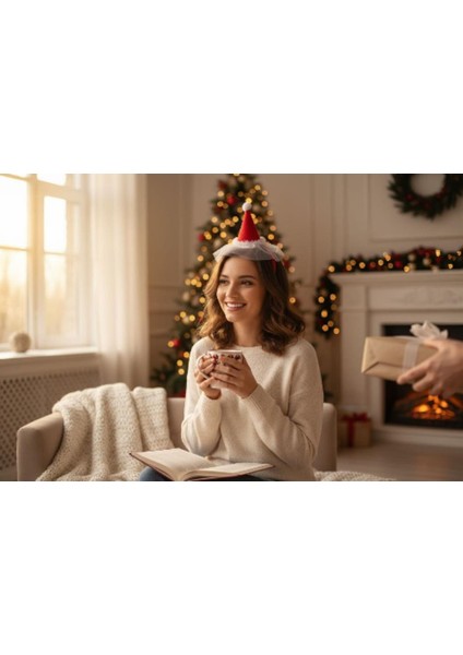 Yılbaşı Temalı Noel Anne Tasarım Taç fiyatları