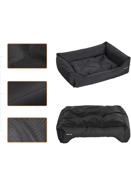 Lüks Köpek Yatağı Xl Köpek Minderi Oxford Kumaş Kaymaz Tabanlı 100 x 70 cm PGW28H Siyah modelleri