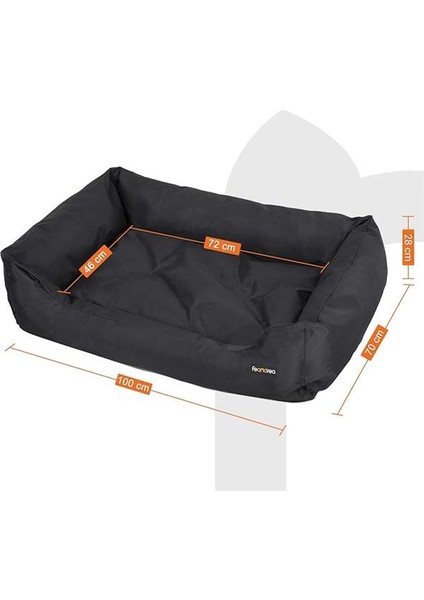 Lüks Köpek Yatağı Xl Köpek Minderi Oxford Kumaş Kaymaz Tabanlı 100 x 70 cm PGW28H Siyah fırsatları