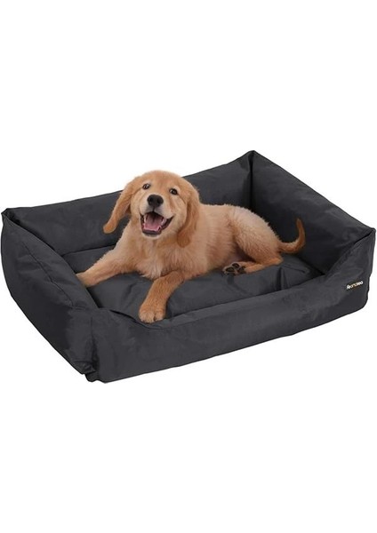 Lüks Köpek Yatağı Xl Köpek Minderi Oxford Kumaş Kaymaz Tabanlı 100 x 70 cm PGW28H Siyah