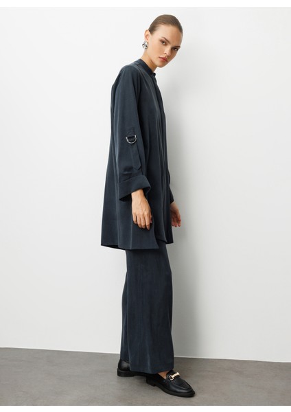 Hakim Yaka Düz Siyah Kadın Tunik M1MZ1030210168 fiyatları