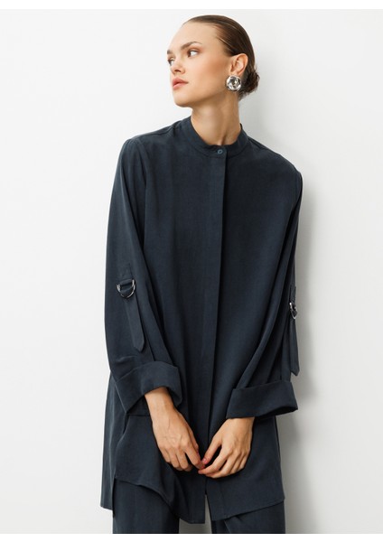 Hakim Yaka Düz Siyah Kadın Tunik M1MZ1030210168 modelleri