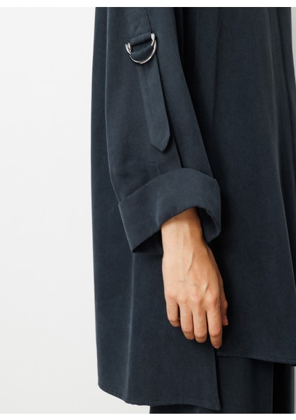 Hakim Yaka Düz Siyah Kadın Tunik M1MZ1030210168 fırsatları