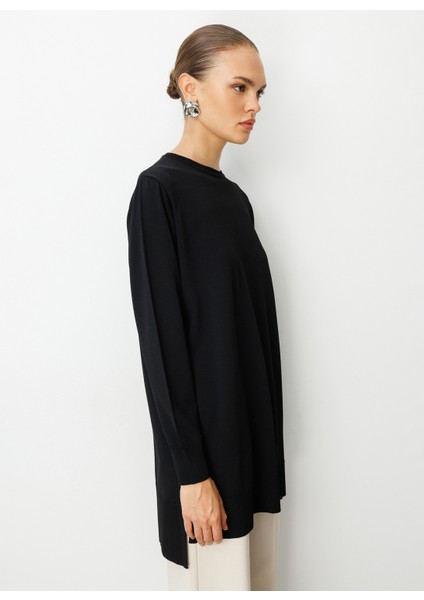 O Yaka Düz Siyah Kadın Tunik M1MZ1030240003 fiyatları