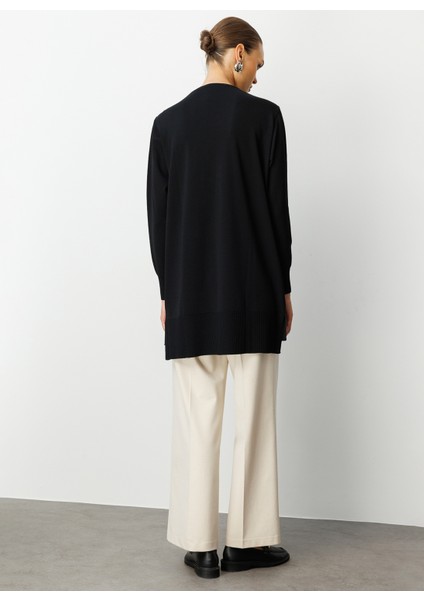 O Yaka Düz Siyah Kadın Tunik M1MZ1030240003 fırsatları