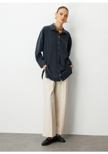 Klasik Yaka Düz Siyah Kadın Tunik M1MZ1030210167