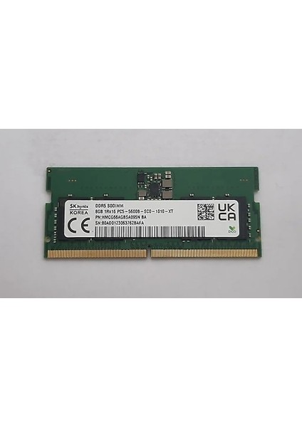 Sk Hynıx 8gb Ddr5 5600MHZ 1RX16 CL40 Notebook Ram HMCG66AGBSA095N