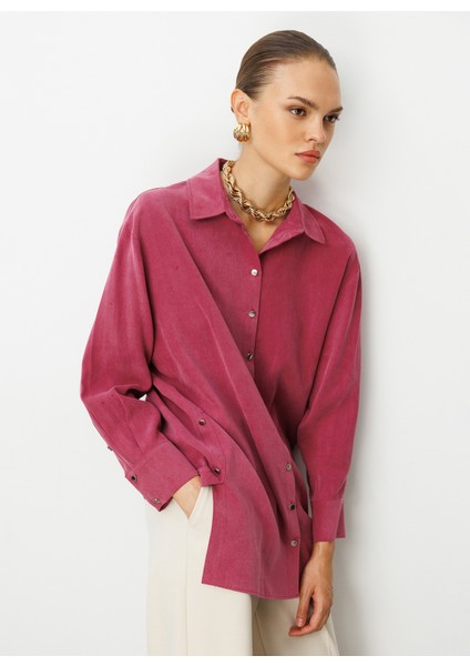 Klasik Yaka Düz Mürdüm Kadın Tunik M1MZ1030210167 fiyatları