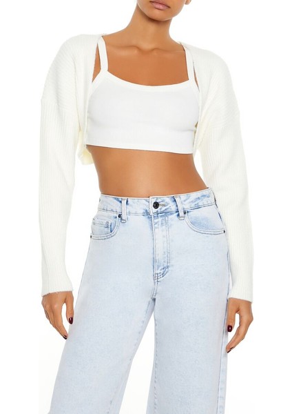 Örgü Crop Hırka fiyatları