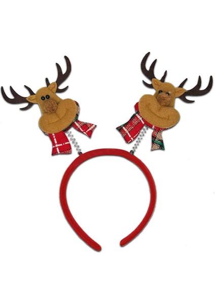 Yılbaşı Geyik Figürlü Taç Yılbaşı Süsü