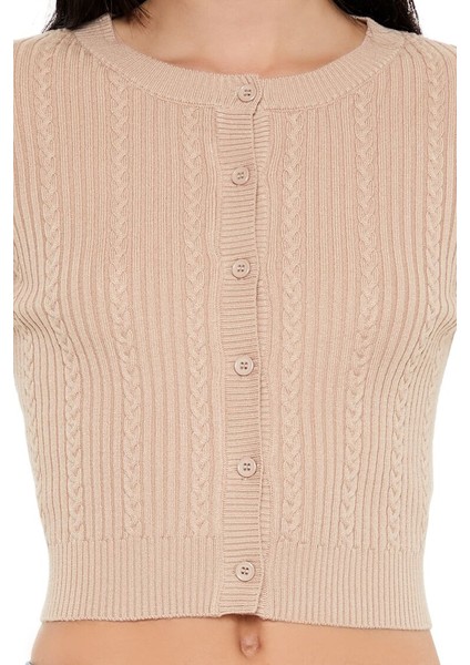 Örgü Desenli Crop Hırka modelleri