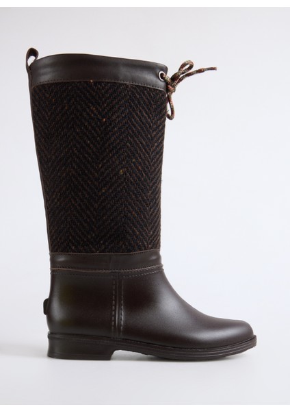 Kahve Kadın Çizme Nabı