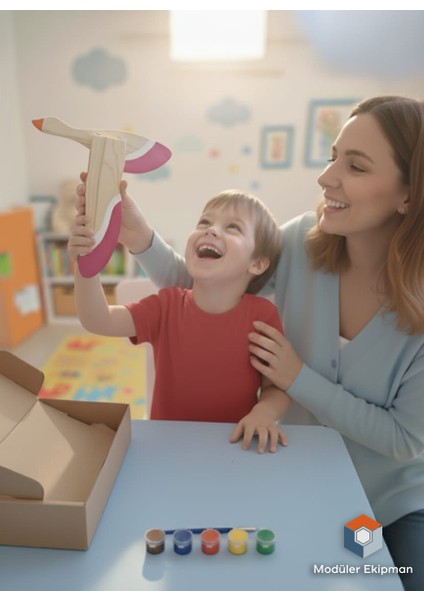 %100 Doğal Ağaç Kendin Yap Uçan Kuş Boyama Kiti Çocuk Eğitimi fırsatları