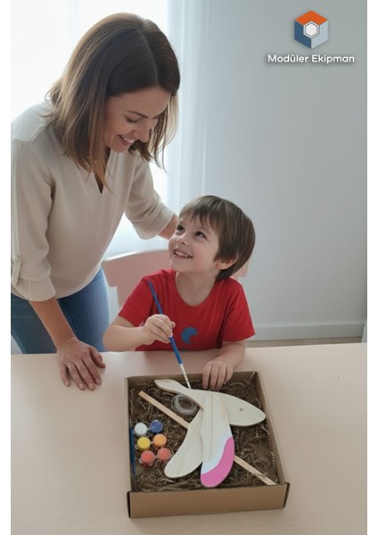 %100 Doğal Ağaç Kendin Yap Uçan Kuş Boyama Kiti Çocuk Eğitimi indirimleri