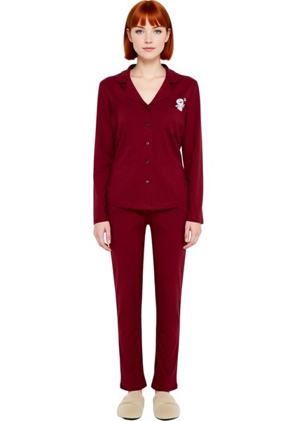 Kadın Penguen Baskılı Gömlek Pantolon Pijama Takımı Fonksiyonel Dayanıklı Kaliteli Estetik fiyatları