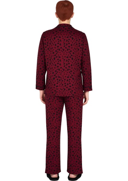 Kadın Benekli Gömlek Yaka Pijama Seti Fonksiyonel Dayanıklı Kaliteli Konforlu Estetik Spor modelleri